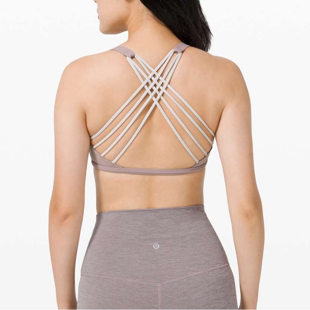 lululemon athletica Strappy Sports Bra in Taupe